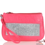 Designer Inspired Clutch Bag w/ Rhinestone Accent